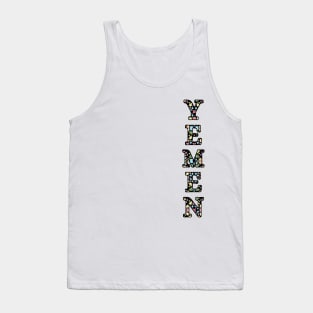 Yemen Stained Glass Patriotic Design Tank Top